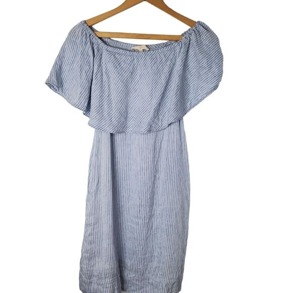 7 For All Mankind Striped Linen Blend Dress Size XS - Picture 2 of 8